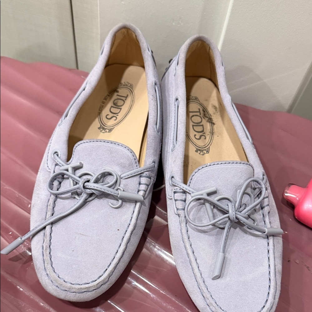 Tod's Light Gray Loafers
